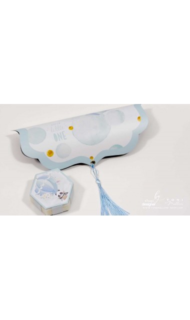 Trusou de botez cu ursuletul Panda ursul polar si baloane de aer cald Panda 16